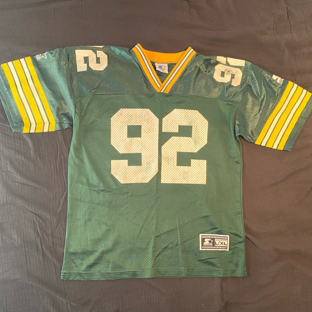 Reggie White #92 Green Bay Packers Football Jersey - Picture 2 of 5